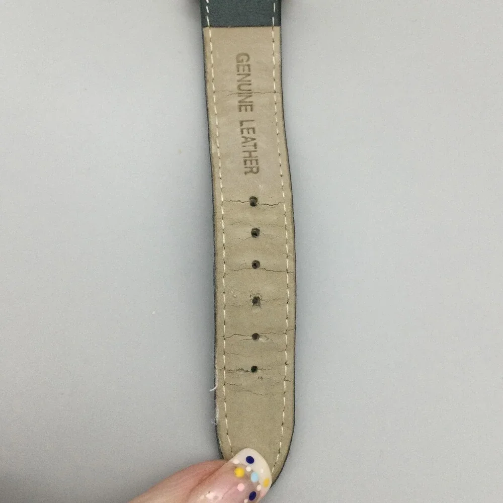 Paolo Gucci Womens Watch 34mm Green Leather Gold Tone PG755YG New Battery - Picture 9 of 14